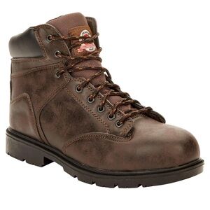 Brahma Leather Boots with Red Logo - Steel Toe